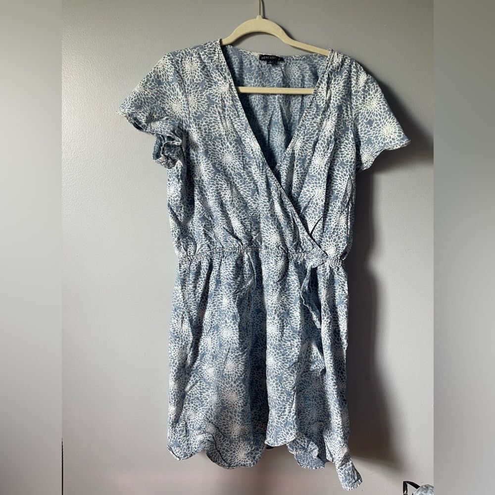 J.crew mercantile chambray floral dress L